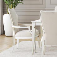 7PC Rectangular Dining Table Creamy Pearl Finish La Marisia Collection by Michael Amini  9089000-112