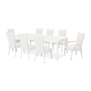 7PC Rectangular Dining Table Creamy Pearl Finish La Marisia Collection by Michael Amini  9089000-112