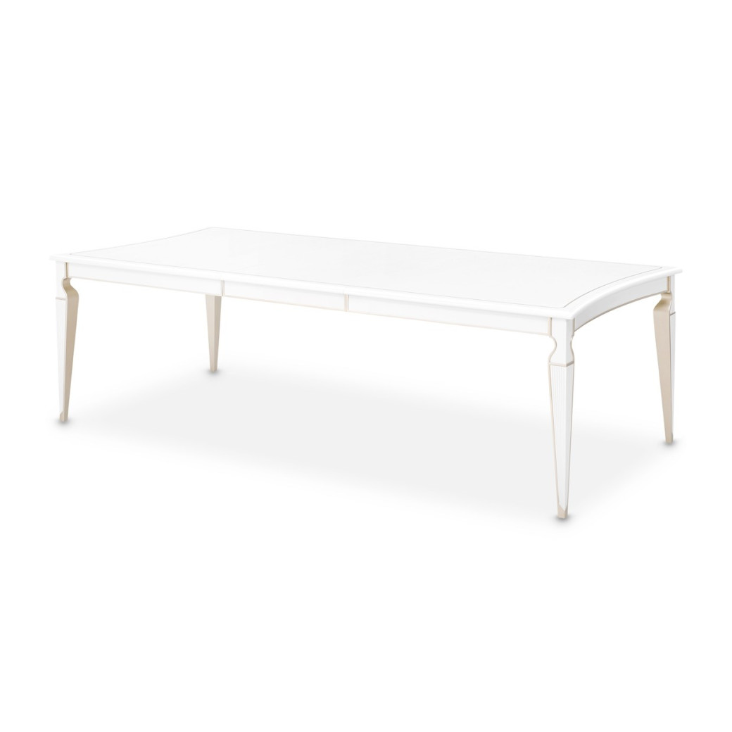 7PC Rectangular Dining Table Creamy Pearl Finish La Marisia Collection by Michael Amini  9089000-112