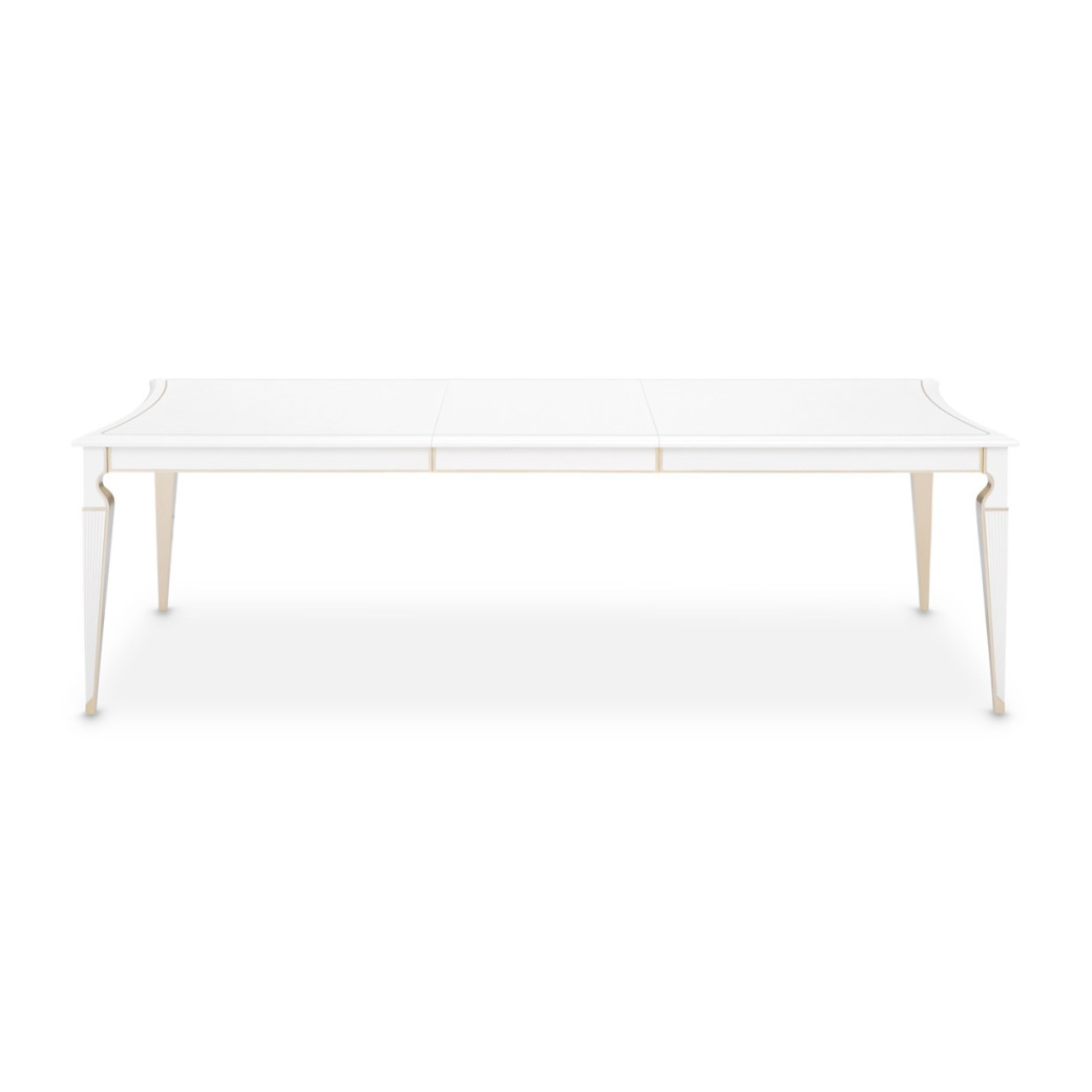 7PC Rectangular Dining Table Creamy Pearl Finish La Marisia Collection by Michael Amini  9089000-112