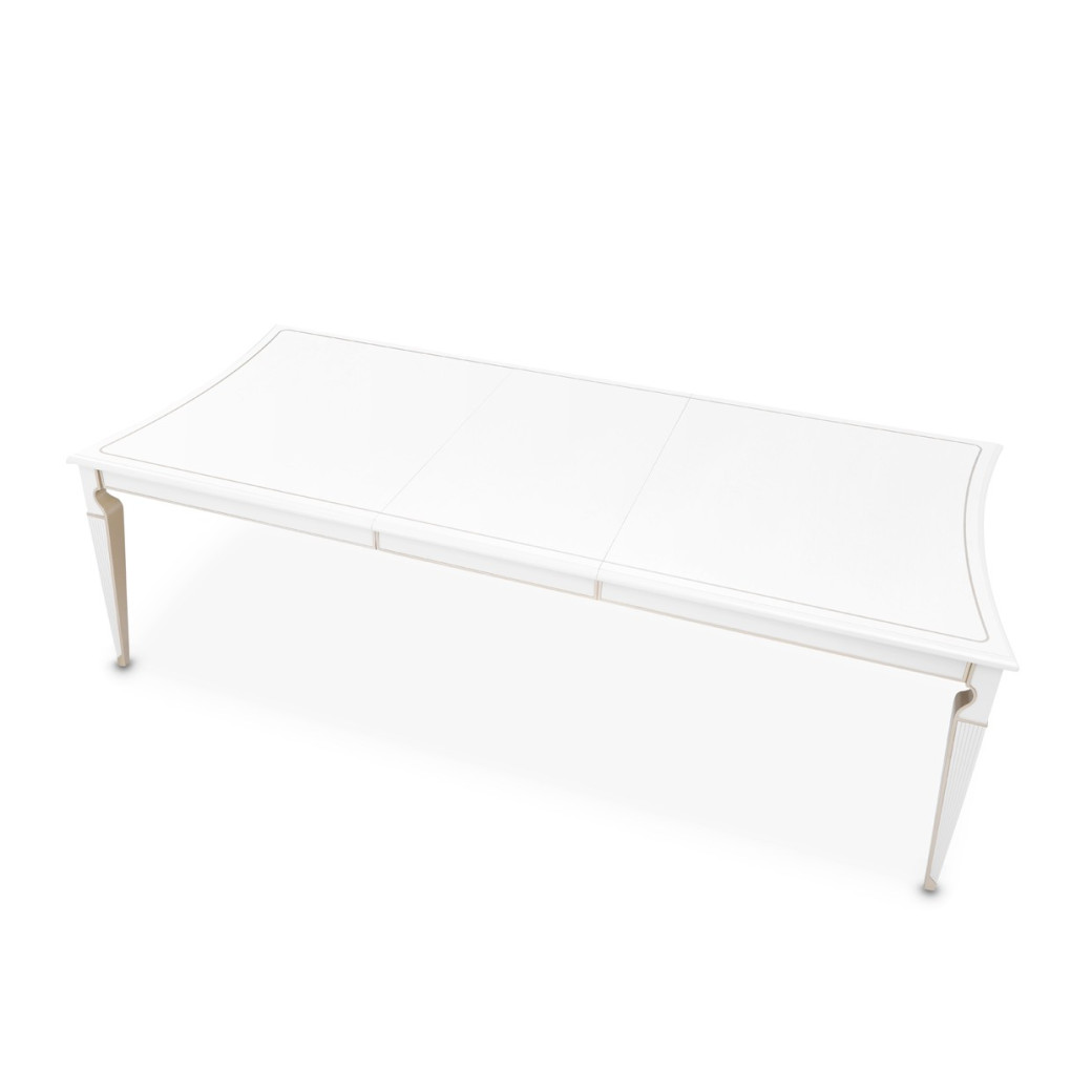 7PC Rectangular Dining Table Creamy Pearl Finish La Marisia Collection by Michael Amini  9089000-112