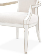 7PC Rectangular Dining Table Creamy Pearl Finish La Marisia Collection by Michael Amini  9089000-112