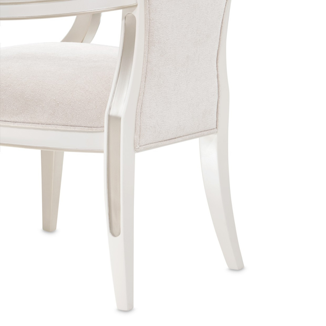 7PC Rectangular Dining Table Creamy Pearl Finish La Marisia Collection by Michael Amini  9089000-112
