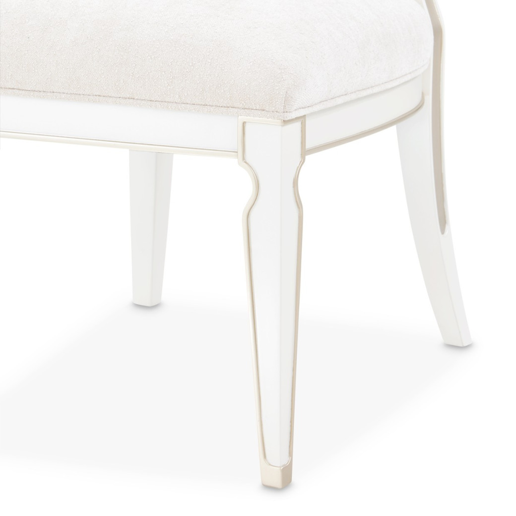 7PC Rectangular Dining Table Creamy Pearl Finish La Marisia Collection by Michael Amini  9089000-112