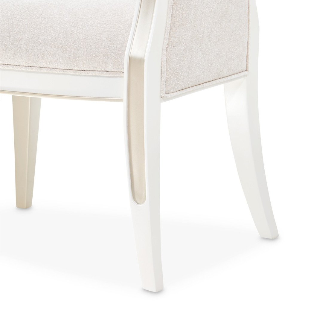 7PC Rectangular Dining Table Creamy Pearl Finish La Marisia Collection by Michael Amini  9089000-112