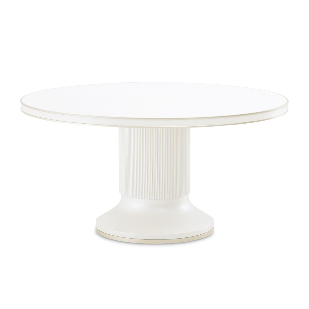 5PC Round Dining Table Creamy Finish La Marisia Collection By Michael Amini