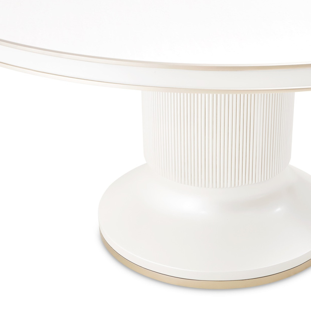 5PC Round Dining Table Creamy Finish La Marisia Collection By Michael Amini