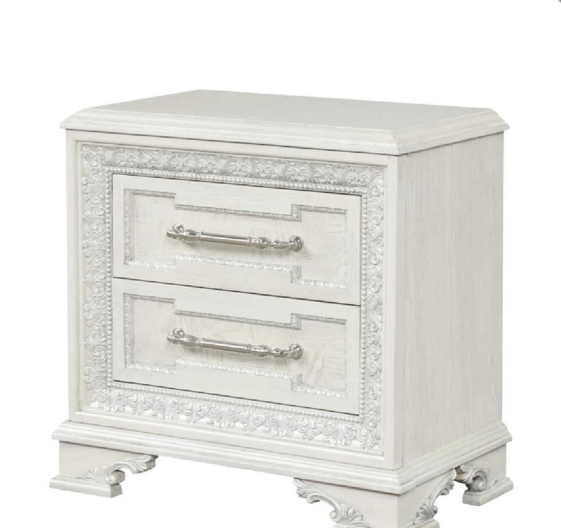 FM70000WH-F 5PC Queen Bedroom Set Traditional Style Creamy White Finish Stella Mia Collection by  Furniture Of America
