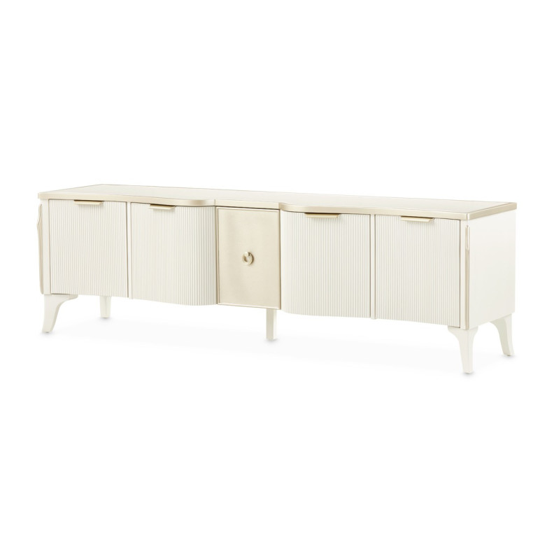 Media Cabinet Creamy Pearl Finish La Marisia Collection By Michael Amini 9089081-112