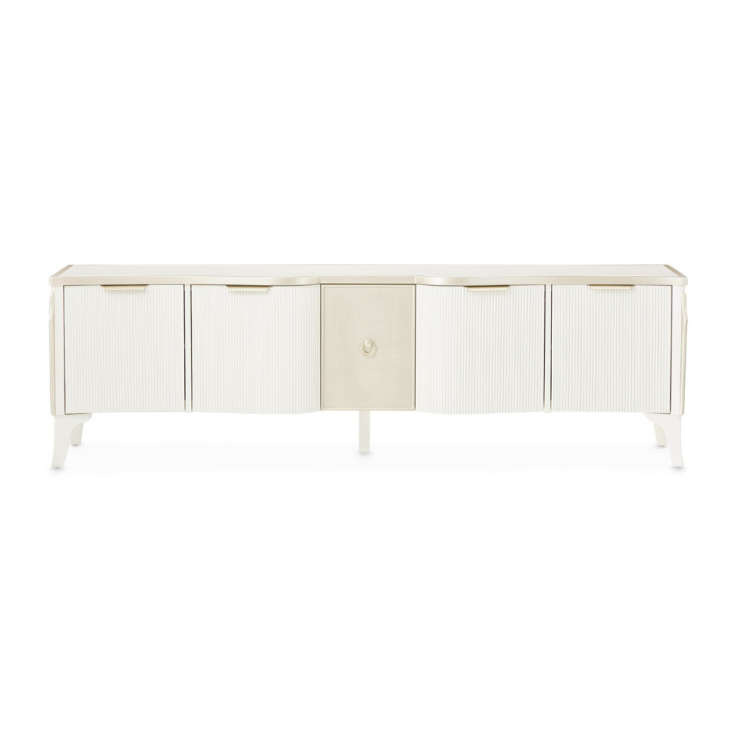 Media Cabinet Creamy Pearl Finish La Marisia Collection By Michael Amini 9089081-112