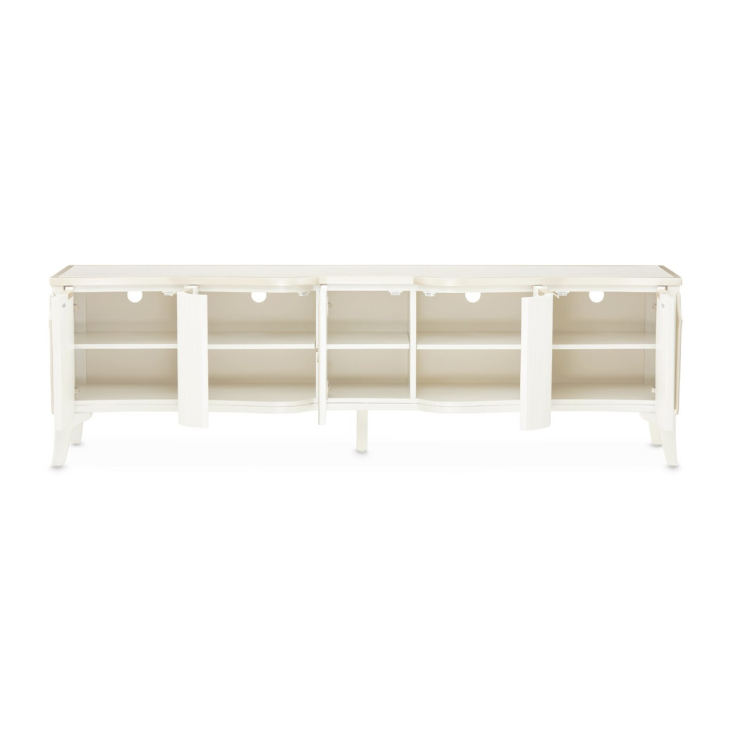 Media Cabinet Creamy Pearl Finish La Marisia Collection By Michael Amini 9089081-112