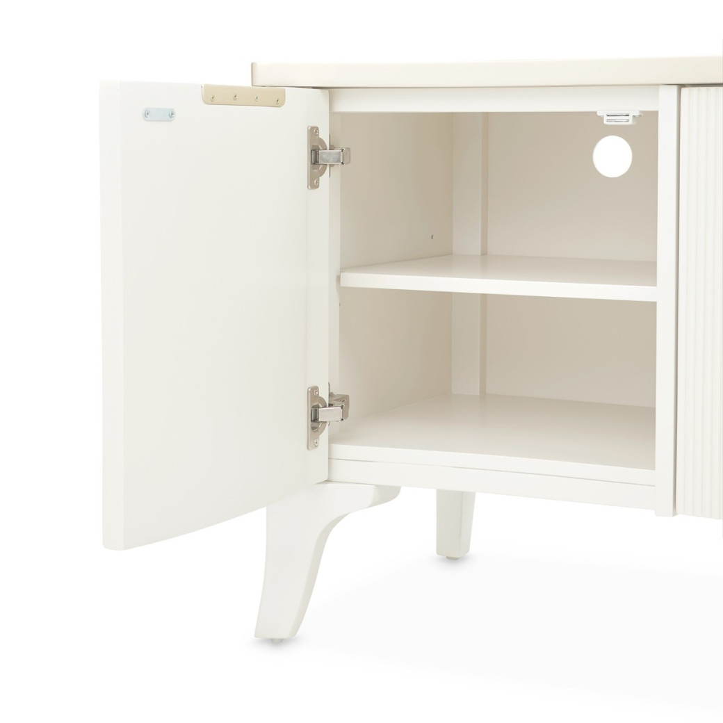 Media Cabinet Creamy Pearl Finish La Marisia Collection By Michael Amini 9089081-112