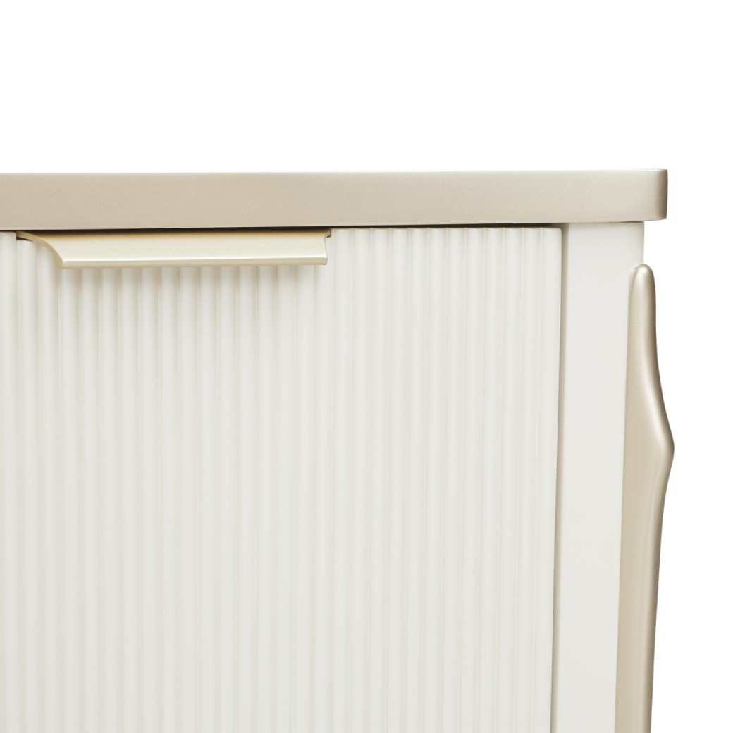 Media Cabinet Creamy Pearl Finish La Marisia Collection By Michael Amini 9089081-112