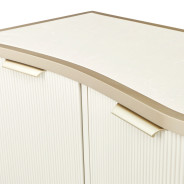Media Cabinet Creamy Pearl Finish La Marisia Collection By Michael Amini 9089081-112