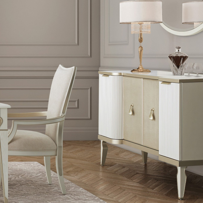 Sideboard Creamy Pearl Finish La Marisia Collection By Michael Amini 9089007SA-112