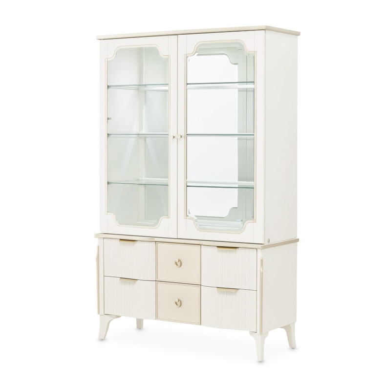 Display Cabinet Creamy Pearl Finish La Marisia Collection by Michael Amini 9089209-112