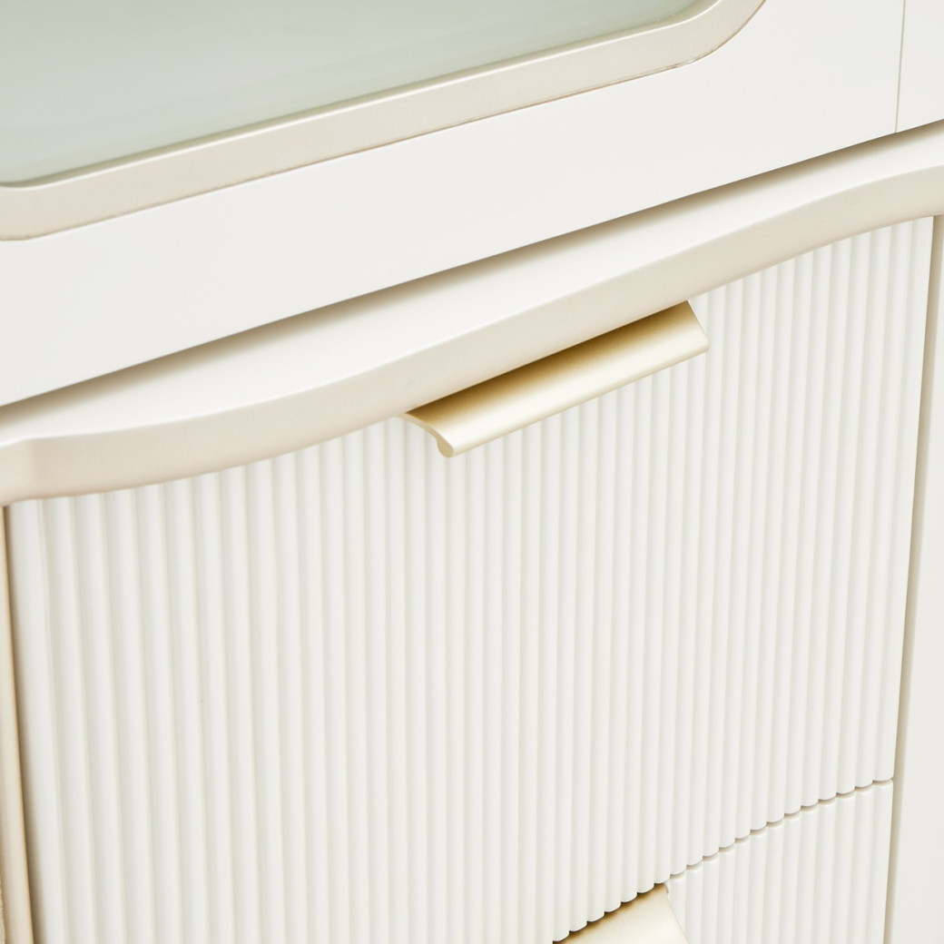 Display Cabinet Creamy Pearl Finish La Marisia Collection by Michael Amini 9089209-112
