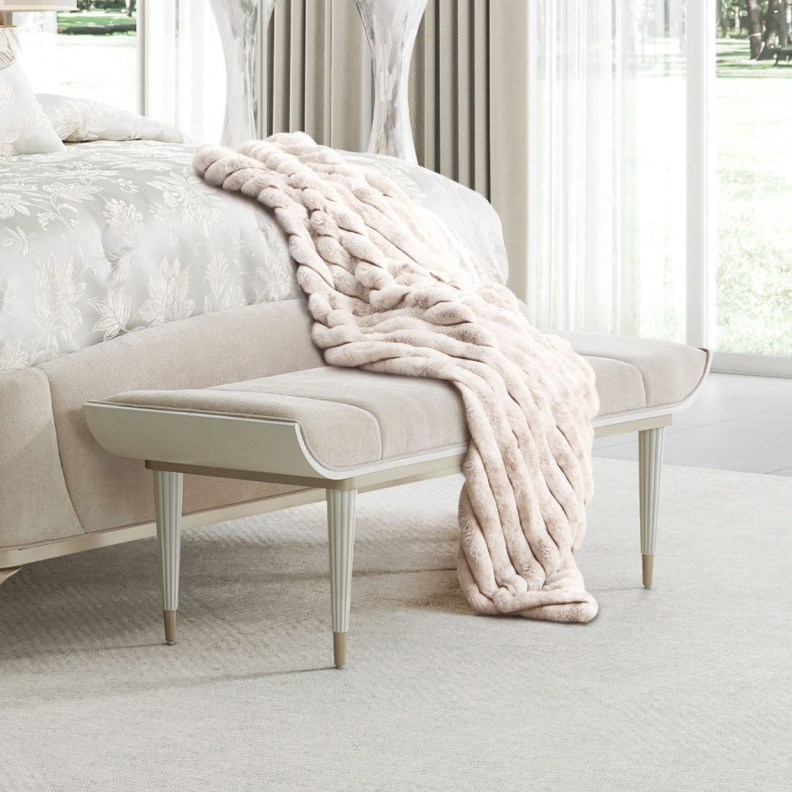 Bench Creamy Pearl Finish La Marisia Collection by Michael Amini 9089904-112