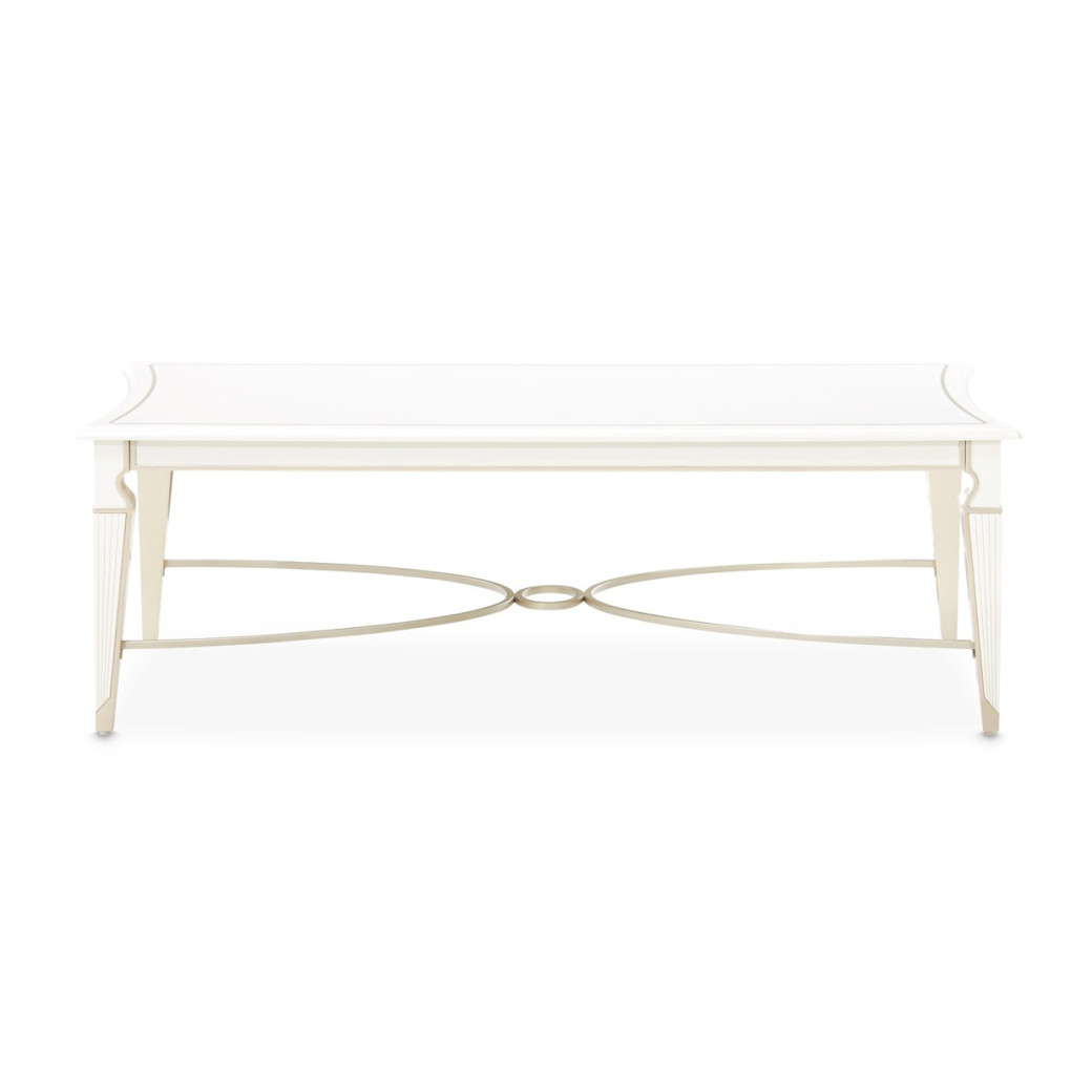 Cocktail Table Creamy Pearl Finish La Marisia Collection by Michael Amini 9089201-112