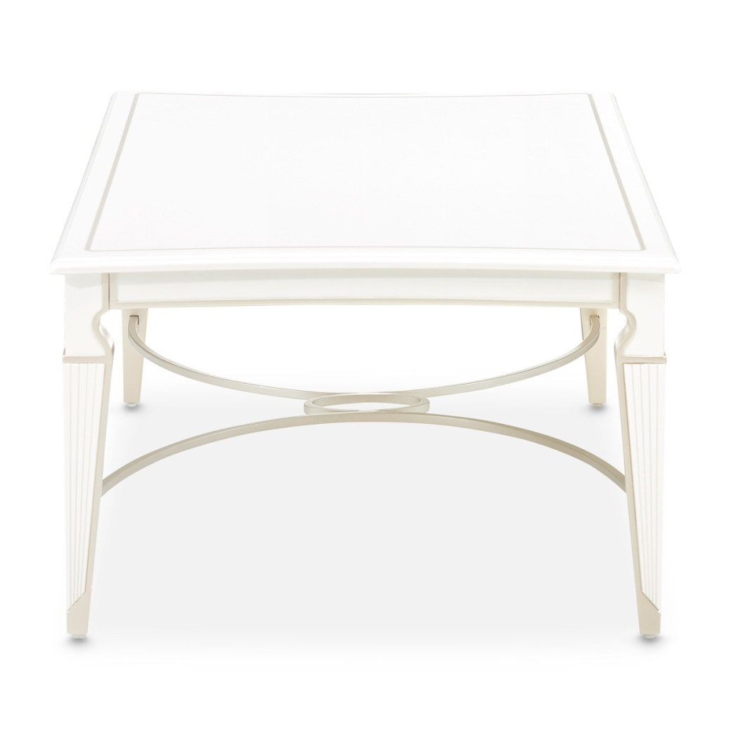 Cocktail Table Creamy Pearl Finish La Marisia Collection by Michael Amini 9089201-112
