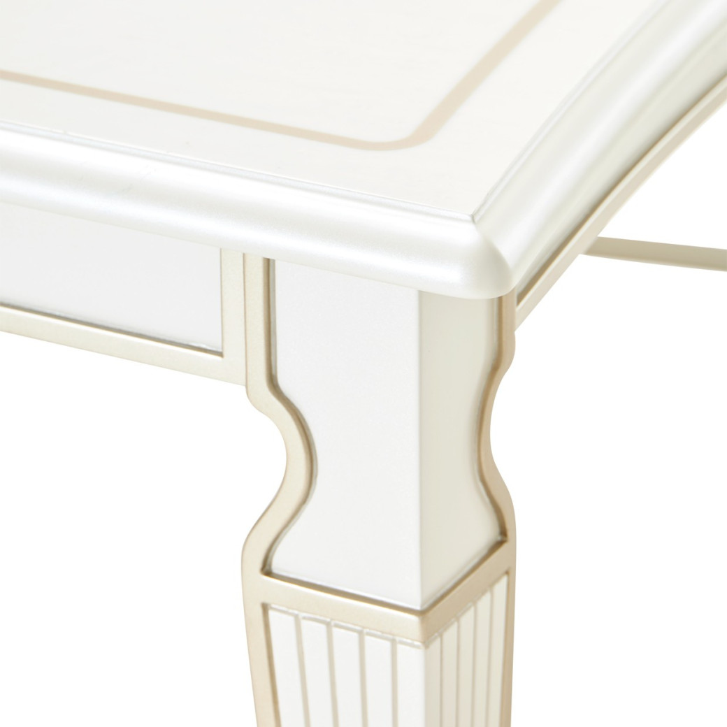 Cocktail Table Creamy Pearl Finish La Marisia Collection by Michael Amini 9089201-112