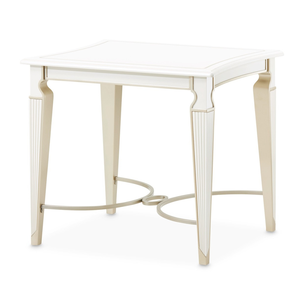 Cocktail Table Creamy Pearl Finish La Marisia Collection by Michael Amini 9089201-112