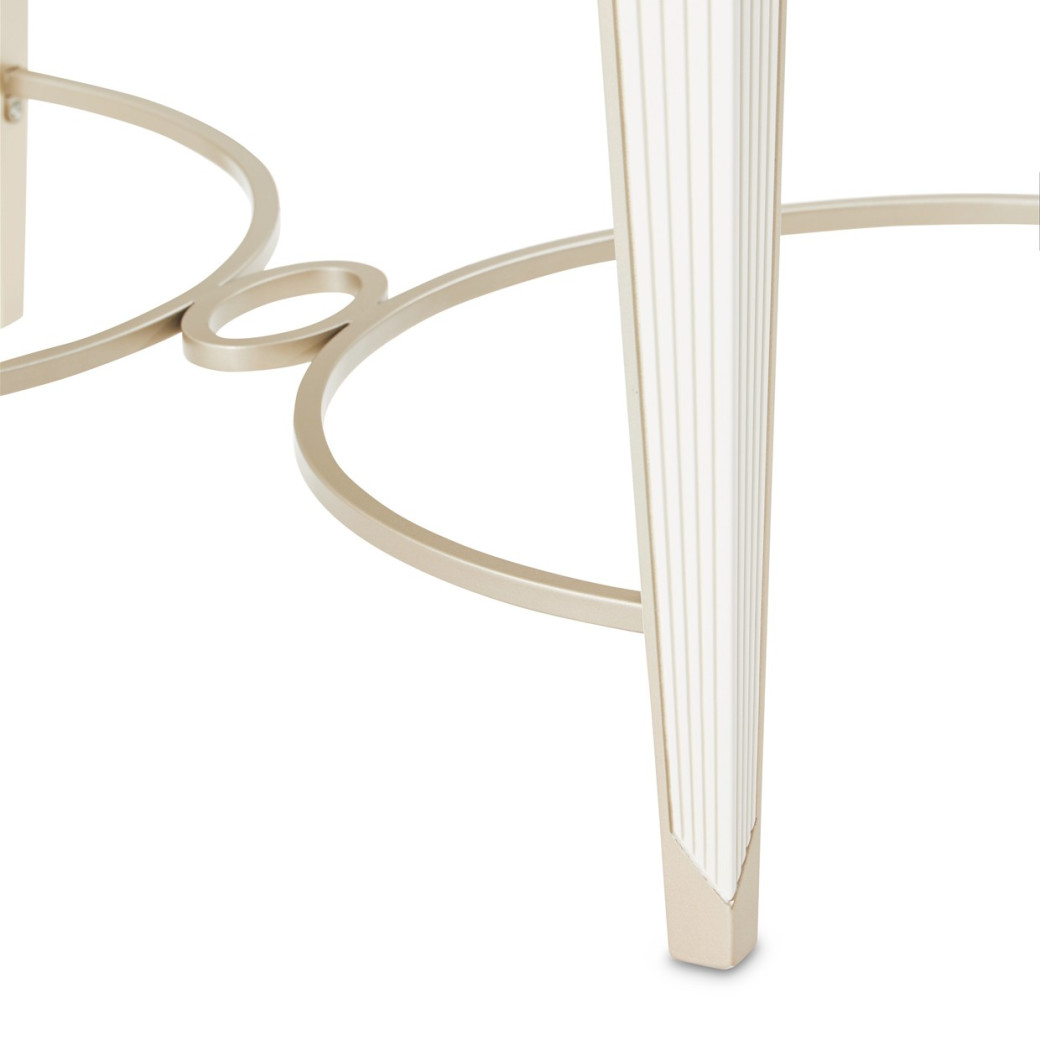 Cocktail Table Creamy Pearl Finish La Marisia Collection by Michael Amini 9089201-112