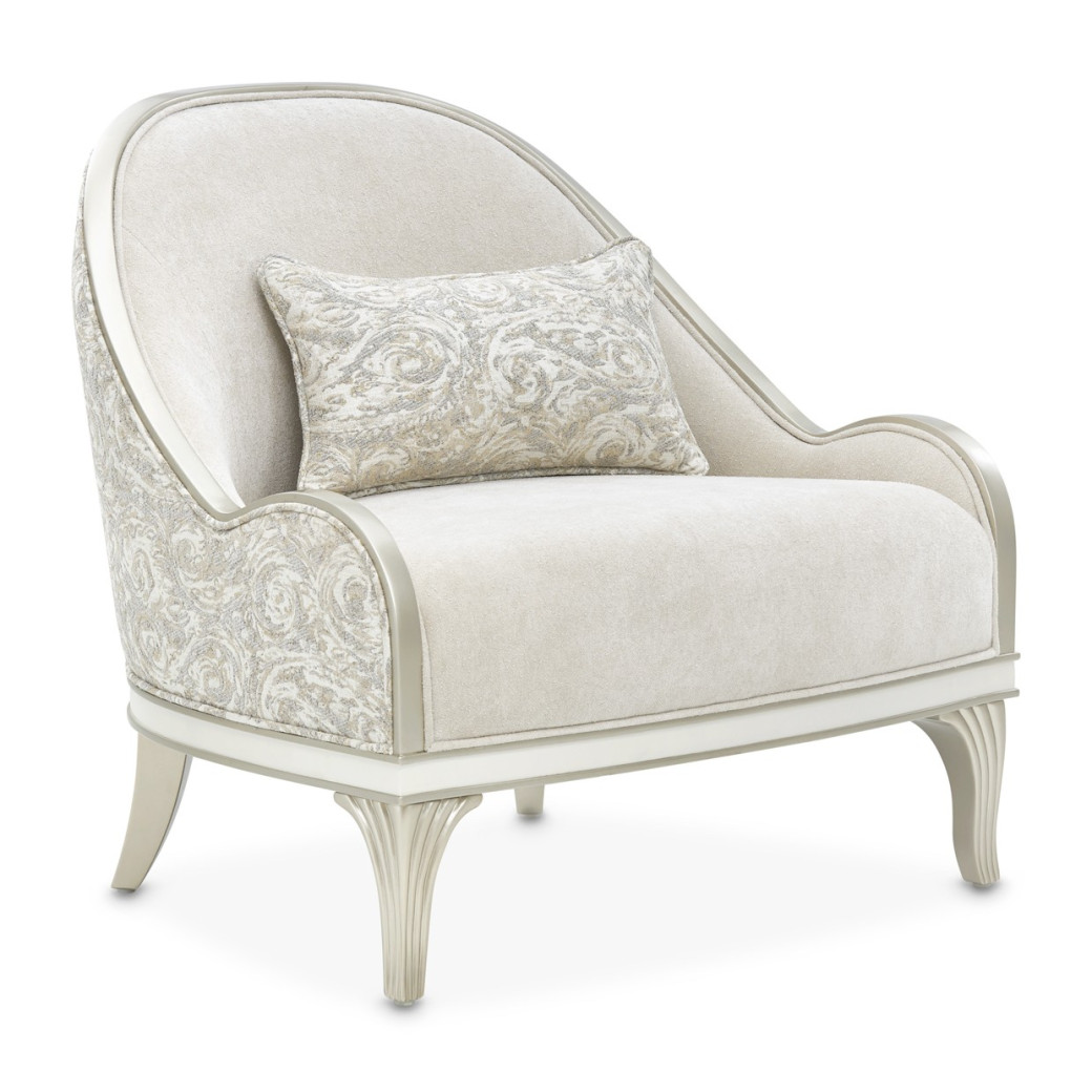 Accent Chair Light Champagne La Marisia Collection By Michael Amini  9089834-TRQUL-124