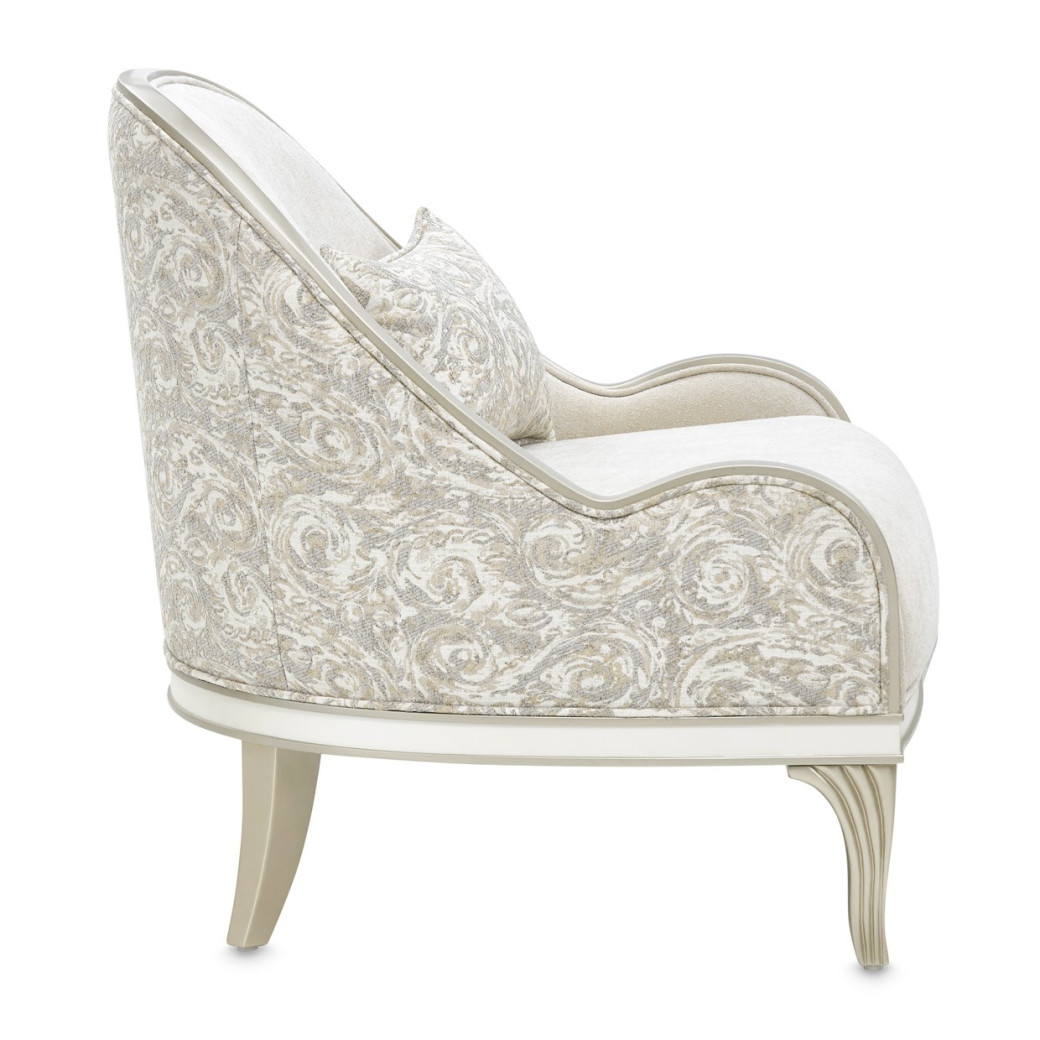 Accent Chair Light Champagne La Marisia Collection By Michael Amini  9089834-TRQUL-124