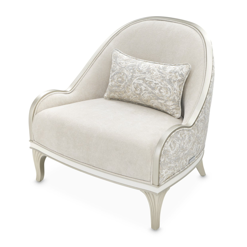 Accent Chair Light Champagne La Marisia Collection By Michael Amini  9089834-TRQUL-124