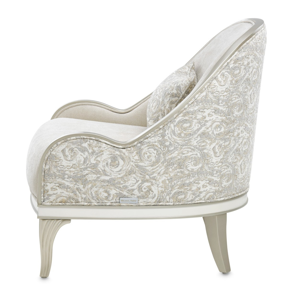 Accent Chair Light Champagne La Marisia Collection By Michael Amini  9089834-TRQUL-124