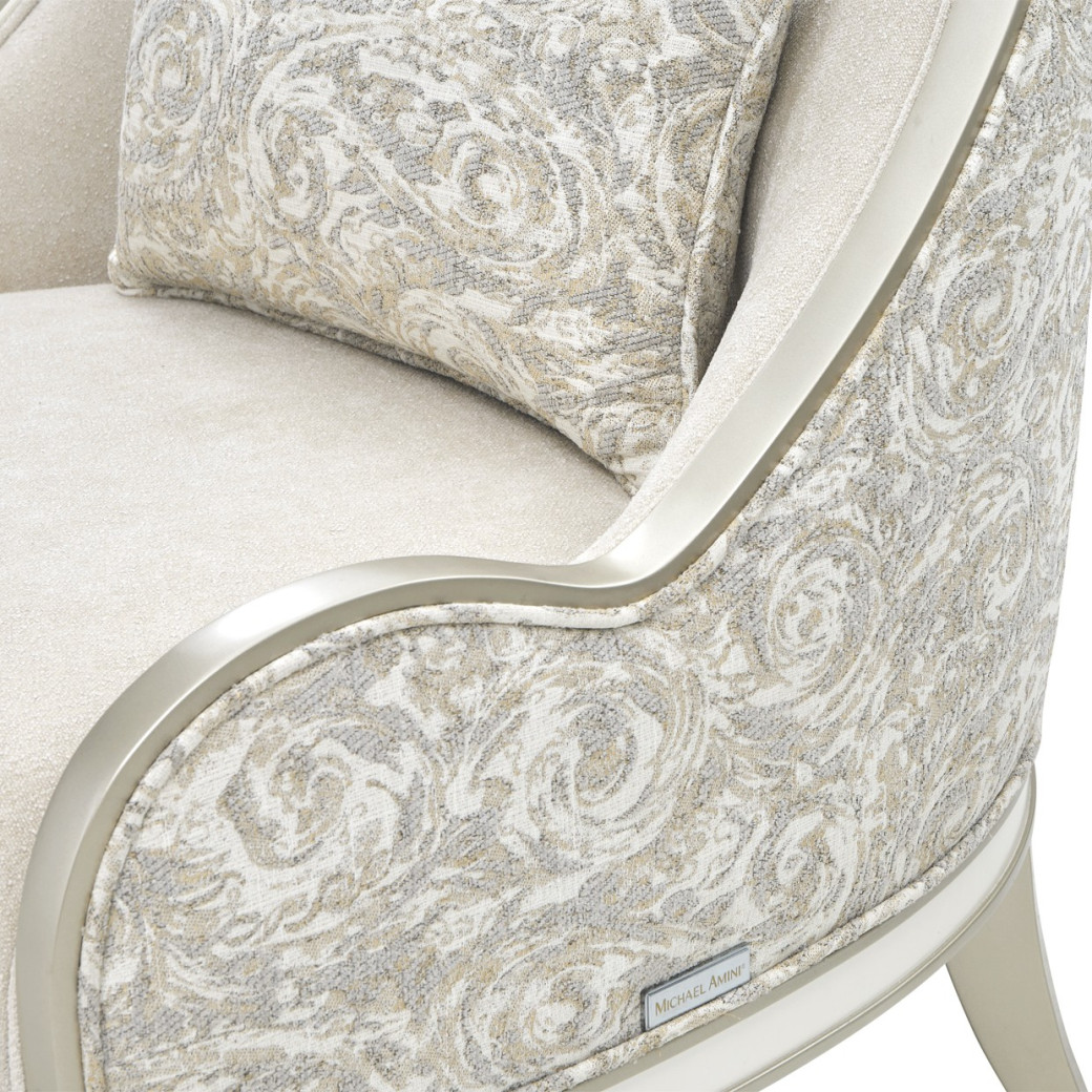Accent Chair Light Champagne La Marisia Collection By Michael Amini  9089834-TRQUL-124