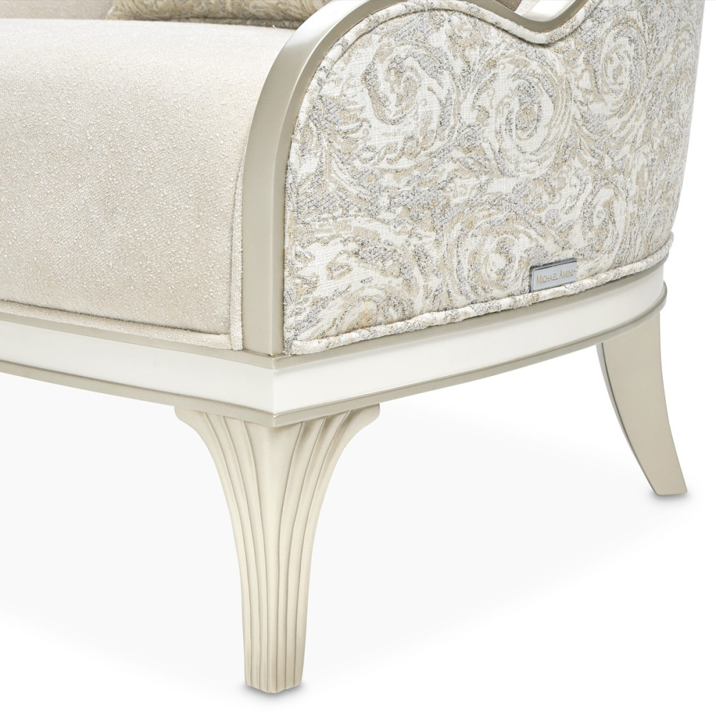 Accent Chair Light Champagne La Marisia Collection By Michael Amini  9089834-TRQUL-124