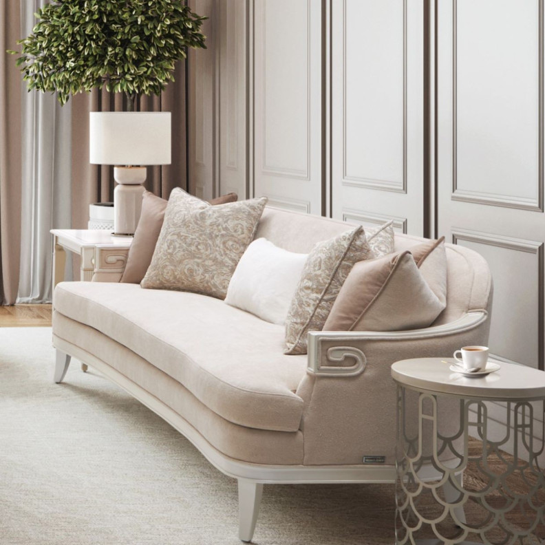 Sofa Light Champagne La Marisia Collection By Michael Amini 9089815-TRQUL-124