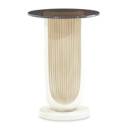 Chairside Table Creamy Pearl Finish La Marisia Collection By Michael Amini 9089222-112