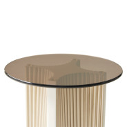 Chairside Table Creamy Pearl Finish La Marisia Collection By Michael Amini 9089222-112