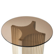 Chairside Table Creamy Pearl Finish La Marisia Collection By Michael Amini 9089222-112