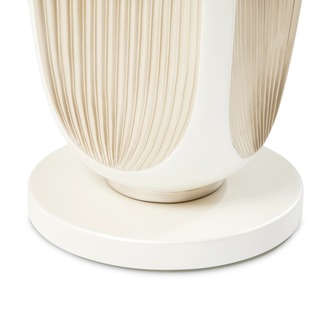 Chairside Table Creamy Pearl Finish La Marisia Collection By Michael Amini 9089222-112