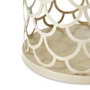 Marble Chairside Table Creamy Pearl La Marisia Collection By Michael Amini 9089225-112