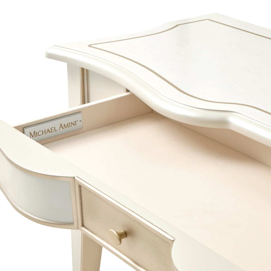 Console Table Creamy Pearl Finish La Marisia Collection By Michael Amini 9089223-112