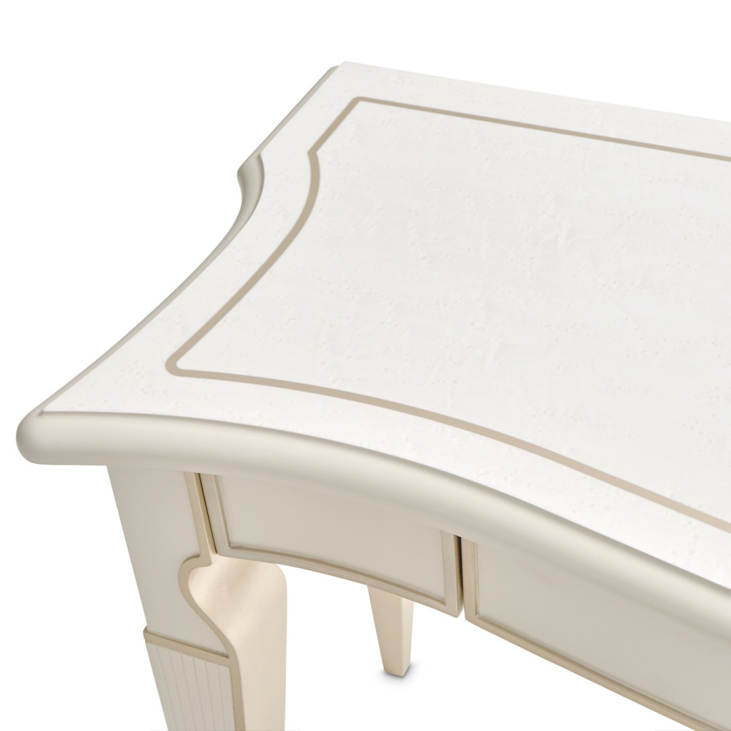 Console Table Creamy Pearl Finish La Marisia Collection By Michael Amini 9089223-112