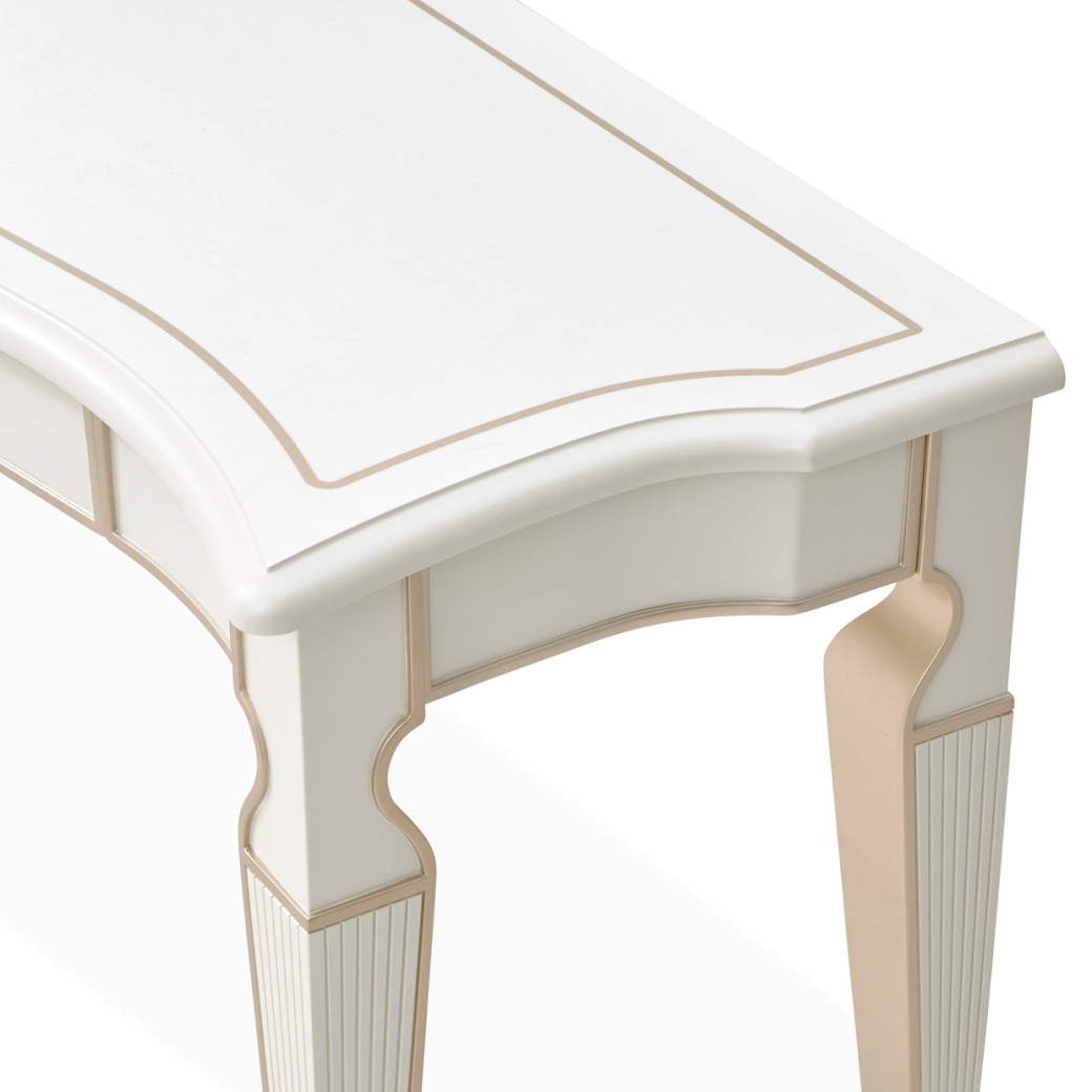 Console Table Creamy Pearl Finish La Marisia Collection By Michael Amini 9089223-112