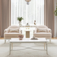 Console Table Creamy Pearl Finish La Marisia Collection By Michael Amini 9089223-112