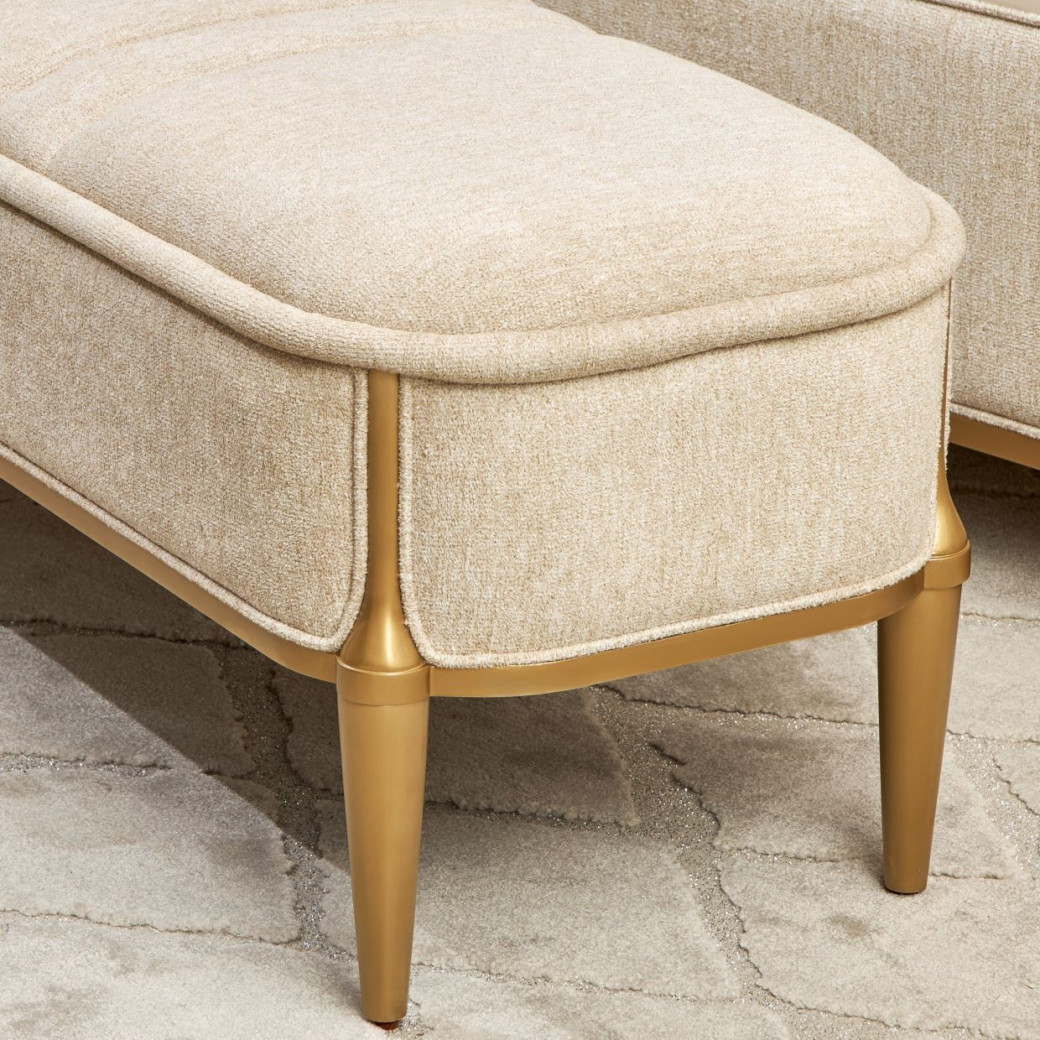 Accent Bench Light Champagne Scotts Square Collection by Michael Amini 9097904-124