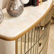 5-Drawer Chest Light Champagne Scotts Square Collection by Michael Amini  9097070SA-124
