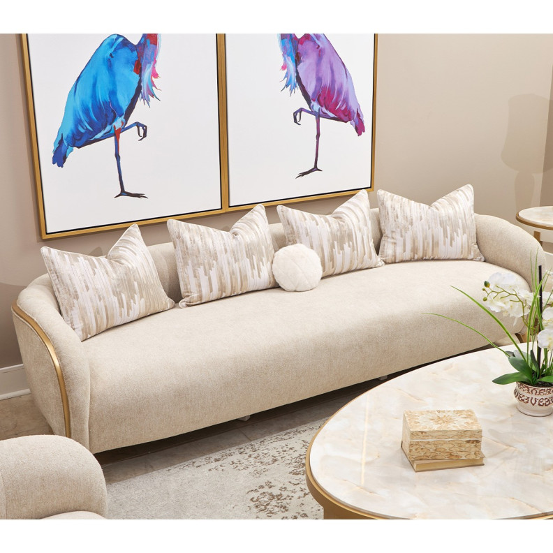 Sofa Light Champagne Scotts Square Collection by Michael Amini 9097816-CNSLK-124