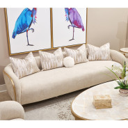Sofa Light Champagne Scotts Square Collection by Michael Amini 9097816-CNSLK-124