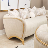 Sofa Light Champagne Scotts Square Collection by Michael Amini 9097816-CNSLK-124