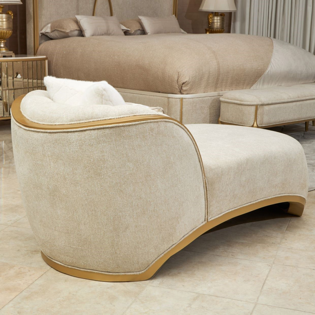 Chaise Light Champagne Scotts Square Collection by Michael Amini 9097841-CNSLK-124