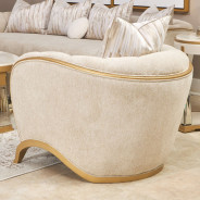 Matching Accent Chair Light Champagne Scotts Square Collection by Michael Amini 9097835-CNSLK-124